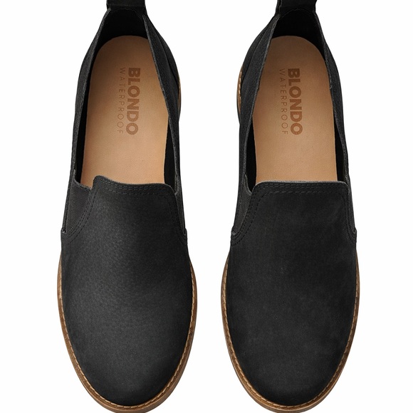 Blondo Shoes - Blondo Phoebe Waterproof Lug Sole Loafers Black Nubuck Size 8.5 M Like New
